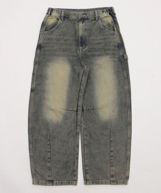 WEGO 【ユニセックス着用ITEM】イージーバレルレッグペインターパンツ デニム淡加工色