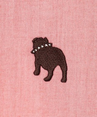 J.PRESS MEN 【WEB限定】ピンオックスバンドカラーバックブル シャツ レッド系