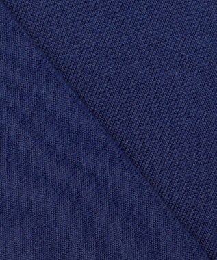 23区 L 【洗える】ウーステッドウール ボウタイ ニット ブルー系