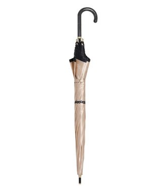 MOONBAT 【雨傘】ランバン オン ブルー (LANVIN en Bleu) リボン ハート ナイロンサテン 長傘 ベージュ