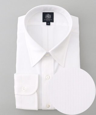 J.PRESS MEN 【KING SIZE】【PREMIUM PLEATS / 形態安定】スーピマコットンドビーストライプ シャツ/レギュラーカラー ホワイト系1