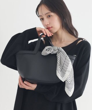 earth music&ecology スカーフSET 2WAYミニトートバッグ Black