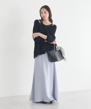 earth music&ecology スカーフSET 2WAYミニトートバッグ Black