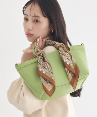 earth music&ecology スカーフSET 2WAYミニトートバッグ Green