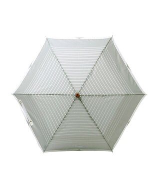 MOONBAT MACKINTOSH PHILOSOPHY(マッキントッシュ フィロソフィー) Cleric collar ボーダー 竹手元 雨傘 折りたたみ傘 ライトグレー