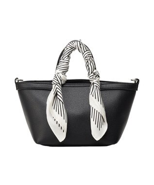 earth music&ecology スカーフSET 2WAYミニトートバッグ Black