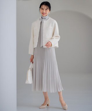 23区 サブバッグ付き 2WAYラウンド トートバッグ ホワイト系