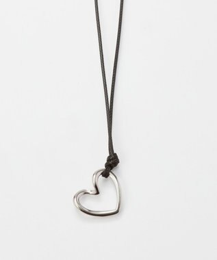 Phoebe <オンワード限定セット>ワンストロークハートコードネックレス×アークカフワイドバングル シルバー