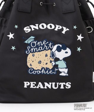 Y'SACCS SNOOPYデザイン 2way巾着トート(クッキー） ブラック