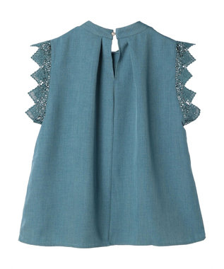 Green Parks ・ＥＬＥＮＣＡＲＥ　ＤＵＥ　リネンライクレースブラウス Green