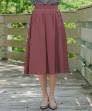 Tiaclasse パニエ付きフレアスカート ピンク