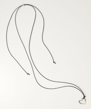 Phoebe <オンワード限定セット>ワンストロークハートコードネックレス×アークカフワイドバングル シルバー