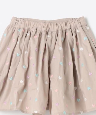 ANY KIDS 刺繍 キュロット ベージュ×ハート