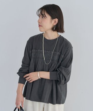 Green Parks ピグメントドッキングシャーリングプルオーバー Charcoal Gray