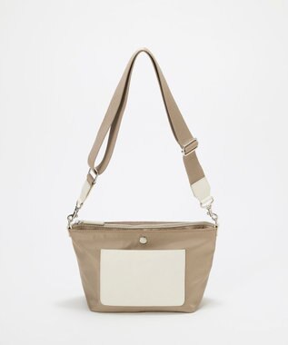 TOPKAPI 【Breath TOPKAPI sis】【WEB限定】ナイロン レザーポケット ミニ ショルダーバッグ 軽量 / CALM カーム　 ベージュ