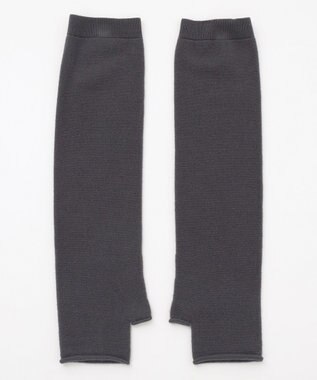 23区 L 【エステータ】エアリースパンウール アームウォーマーデザイン ハイネックニット スレートグレー系