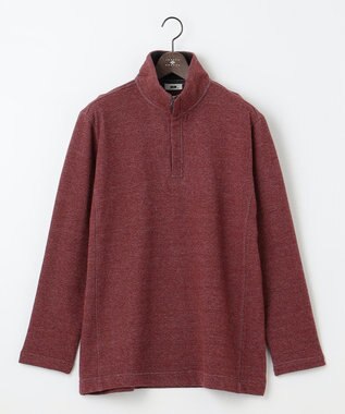 JOSEPH ABBOUD 【キングサイズ・オーガニックコットン】ビンテージインレー　ハイネックプルオーバー レッド系
