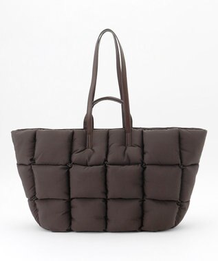 自由区 【SHIHOさん着用】パディングナイロン2ハンドルトート バッグ ブラウン