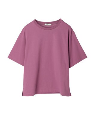 earth music&ecology ＢＯＸシルエットＴ（汗じみ防止） Purple