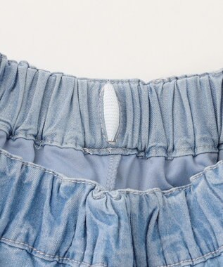 ANY KIDS 【洗濯機可能】プリーツ ミニスカパン デニム