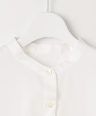 自由区 L 【洗える】SOMELOSバンドカラー ブラウス オフ