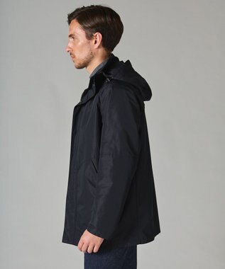 GOTAIRIKU 【ビジネスで着用可】メランジシャンブレー フーデッドブルゾン グレー系