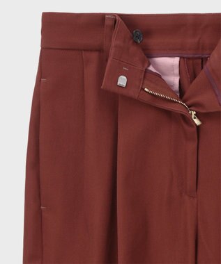 Paul Smith ウールライク ドレープ テーパードパンツ ダークオレンジ