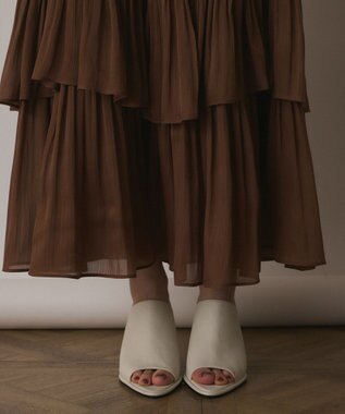 GRACE CONTINENTAL イレギュラーティアードスカート ブラウン