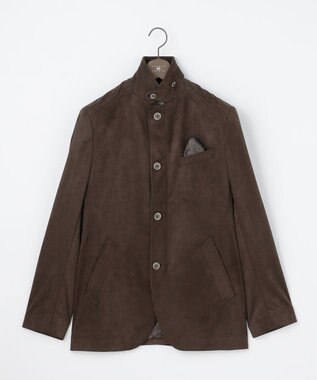 JOSEPH ABBOUD 【キングサイズ・家で洗える/ストレッチ/スウェードタッチ】ウォッシャブルスウェードジャケット ダークブラウン系