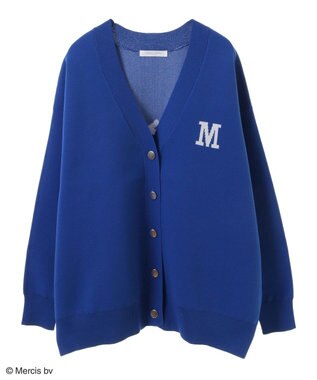 Green Parks Ｍｉｆｆｙ／フェイスジャガードニットカーディガン Blue