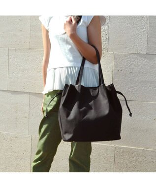 UNBILLION preche パラフィン防水キャンバスドロストトートバッグ ブラック