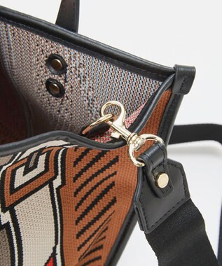 TOPKAPI 【TREASURE TOPKAPI】ニットジャガード  2way ミニ トートバッグ オレンジ