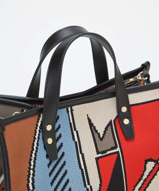 TOPKAPI 【TREASURE TOPKAPI】ニットジャガード  2way ミニ トートバッグ オレンジ