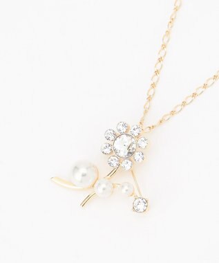 TOCCA DAISY FLOWER BROOCH NECKLACE 2WAY ブローチネックレス ゴールド系