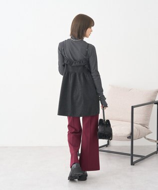 earth music&ecology フェイクレザーキャミチュニック Black