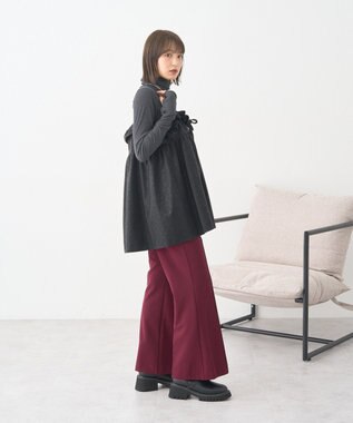 earth music&ecology フェイクレザーキャミチュニック Black