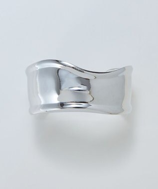 Phoebe <オンワード限定セット>ワンストロークハートコードネックレス×アークカフワイドバングル シルバー