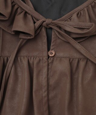 earth music&ecology フェイクレザーキャミチュニック Brown