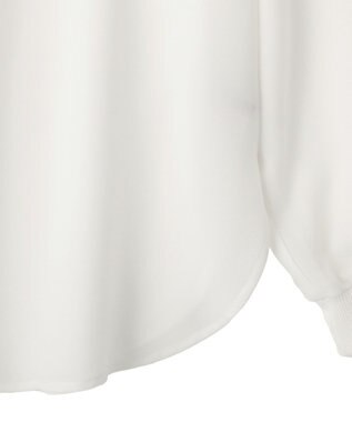 YECCA VECCA 2wayリブMIXジョーゼットブラウス White