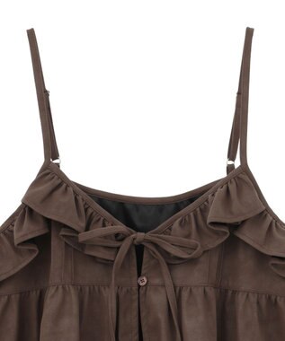 earth music&ecology フェイクレザーキャミチュニック Brown