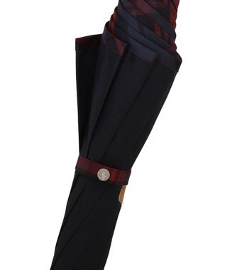 MOONBAT 【WEB限定】POLO RALPH LAUREN（ポロ ラルフローレン）ポロベア×チェックパイピング 無地 FLAG BEAR 長傘 8本骨 ブラック