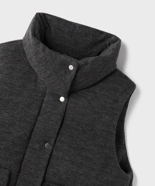 GRACE CONTINENTAL スタンドニットダウンベスト グレー