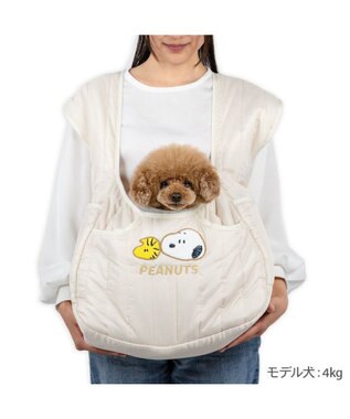 PET PARADISE スヌーピー キルティング 抱っこスリング Ｍ 小型犬 オフホワイト