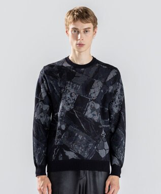 JOSEPH HOMME 【新柄】モロッカンジャガード　クルーネックニット ブラック系5