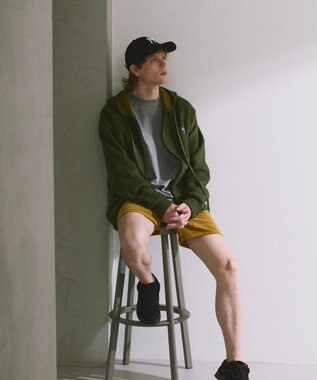 OP／FILA 【ocean pacific】ニットジップパーカー カーキ