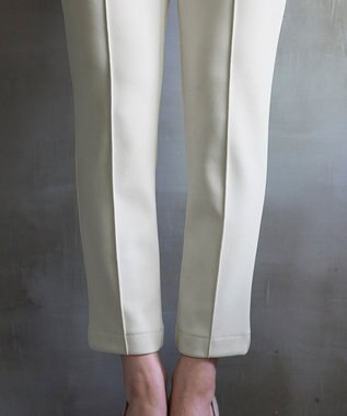 Tiaclasse 【洗える】裏ベロアジョーゼットジョグパンツ オフホワイト