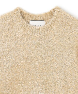 BEIGE， 【洗える】MARRONNIERS / ラメテープヤーンクルーネックニット Gold