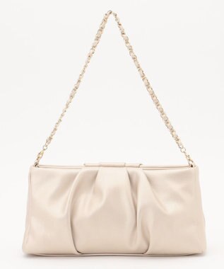 ANY SIS 【2WAY】ギャザーチェーンクラッチショルダー バッグ シャンパン