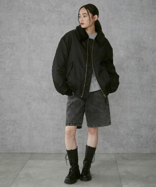 WEGO 【ユニセックス着用ITEM】フライトジャケット ブラック