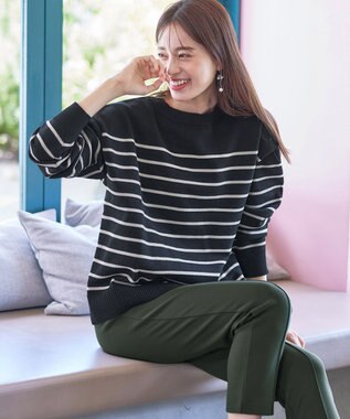 Tiaclasse 【洗える】裏ベロアジョーゼットジョグパンツ カーキ